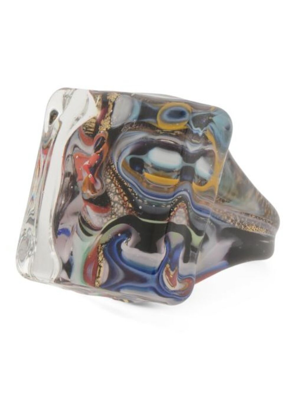MIA FIORE Made In Italy Murano Glass Square Ring